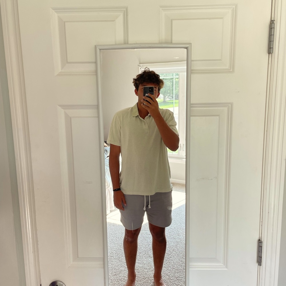 Lightweight Mint Polo Tee